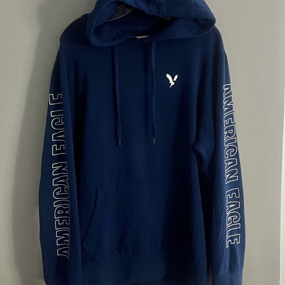 American Eagle Outfitters Navy Hoodie with Logo